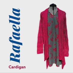 Rafaella pink knit cardigan size medium